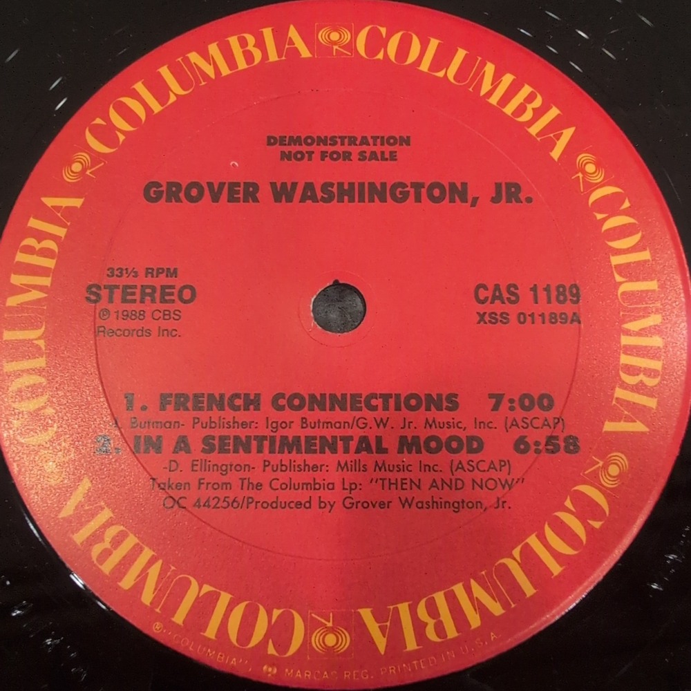Grover Washington Jr Plays It Straight With Jazz Greats Promo Vinyl CAS1189 1988 - Picture 4 of 6